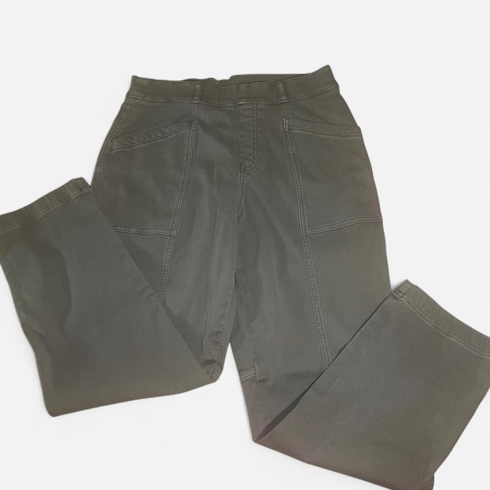 SPANX Spanx Stretch Twill Straight Leg Pants Hazy Blue Grey